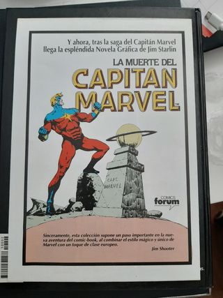 La muerte del Capitán Marvel y 2 anuncios sobre él