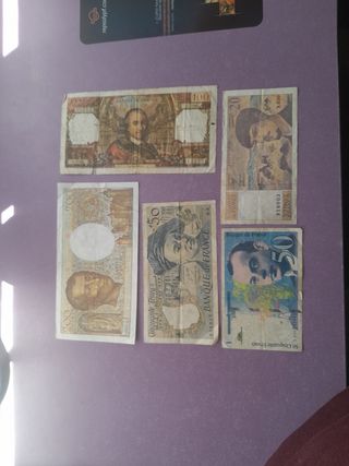 Billetes antiguas Francia
