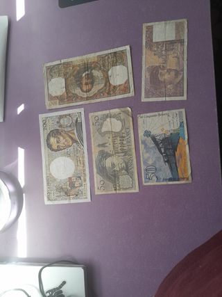 Billetes antiguas Francia