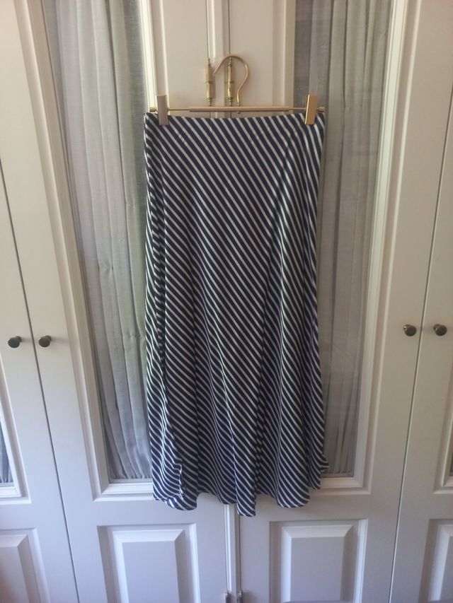 Falda Amee rayas azul-blanco