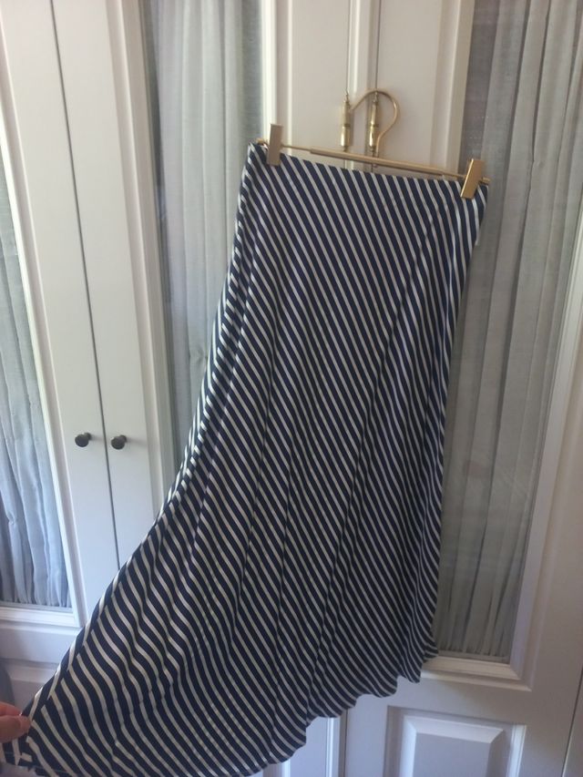 Falda Amee rayas azul-blanco