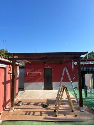 Pérgolas de madera.