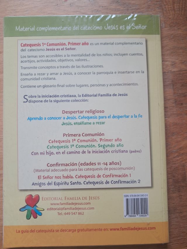 Catequesis, 1ª Comunión. Primer año
