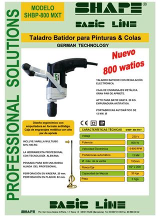 Batidor de pintura SHAPE Industrial