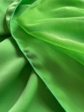 Falda midi tul verde lima - Rosa Biondillo