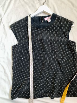Top Versace x H&M nero seta 