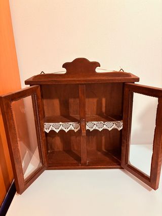 Vetrinetta vintage in legno massello