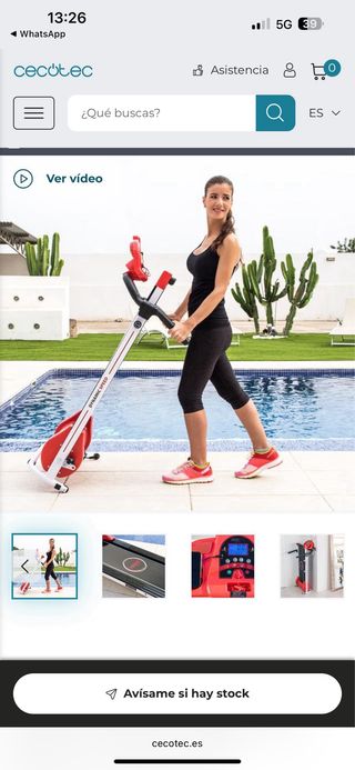 Cinta correr Cecotec Runner runnerfit step red 