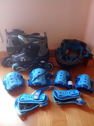 Kit patinaje: Patines + protecciones