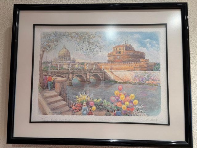 3 Cuadros Italia: Acuarelas. Cuadros de Autor.