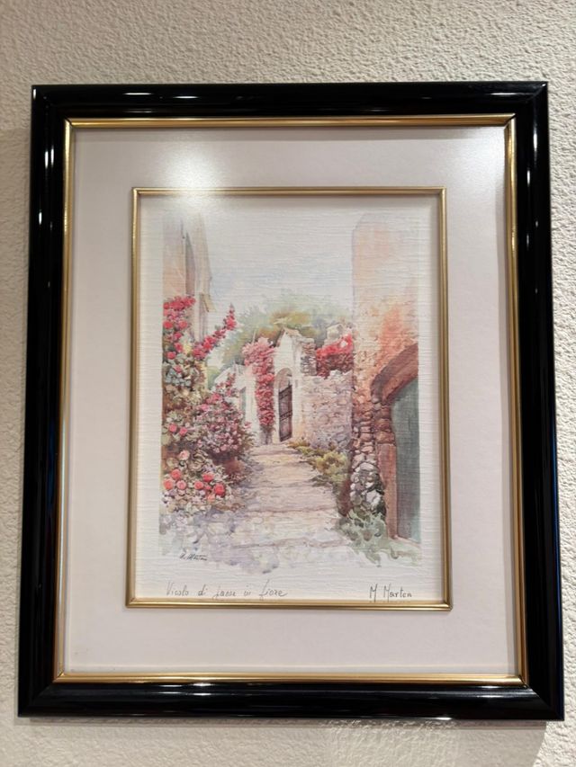 3 Cuadros Italia: Acuarelas. Cuadros de Autor.