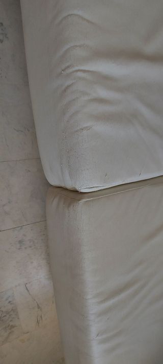 2 Sofás cama blanco - piel sintética