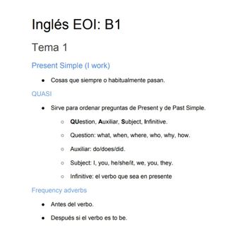 Apuntes B1-C1 inglés (precio en descripción)