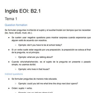 Apuntes B1-C1 inglés (precio en descripción)
