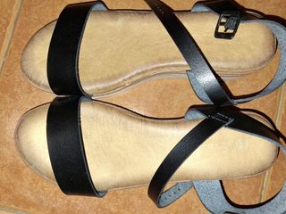 Sandalias cuña negras