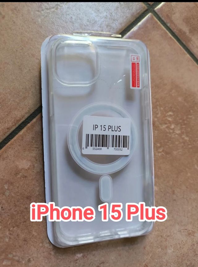 Custodia iPhone 15 Plus Magsafe trasparente
