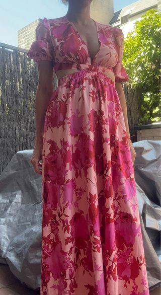 precioso vestido cut de flores