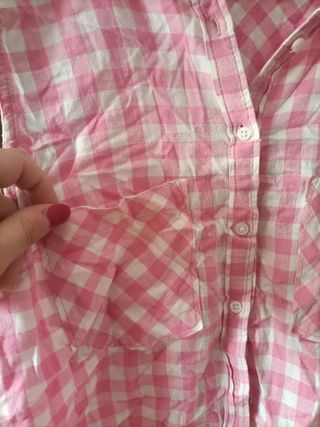 Camisa In extenso rosa cuadros XL