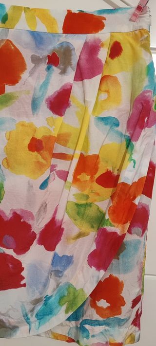 Falda midi floral Jackpot multicolor