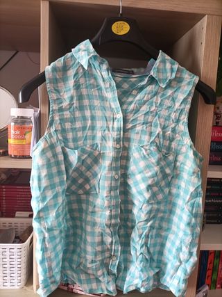 Camisa cuadros turquesa In extenso M