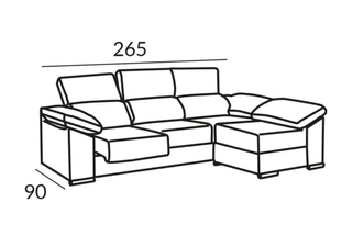 Sofá Chaise Longue PARIS | Nuevo + Antimanchas