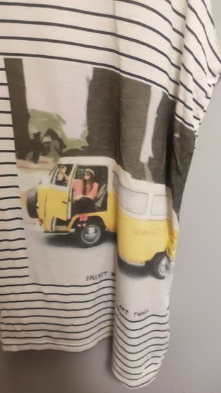 Camiseta Pull&Bear rayas azul marino blanca - Tall