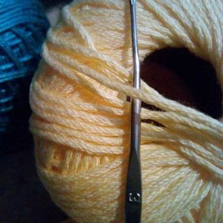 Gomitoli cotone: celeste, giallo, verde