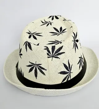 Sombrero Paja Trilby Blanco talla M/L