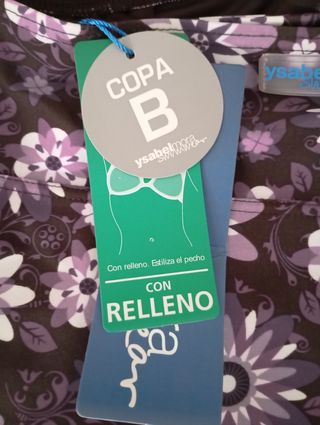 Bañador halter floral. Talla 46/105 copa B