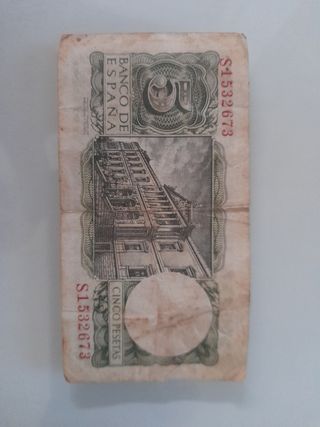 Billete 5 Pesetas España 1954