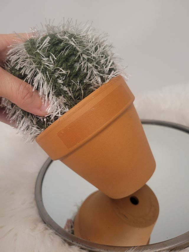 Cactus crochet - Verde y blanco