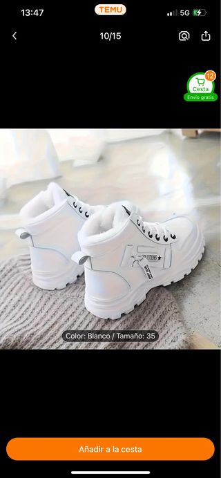 Botines blancos mujer talla 35