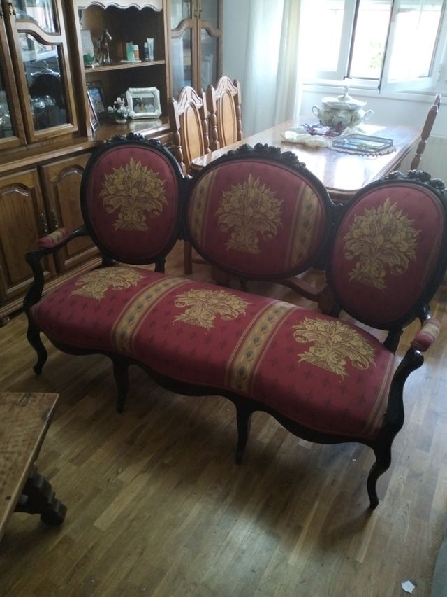 Sofá antiguo estilo Luis XV años 1880