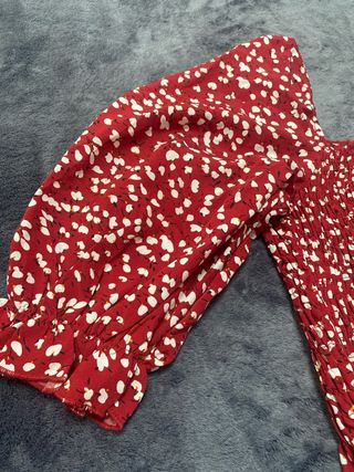 Top rojo lunares - Blusa