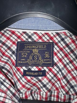 Camisa cuadros roja y azul marino