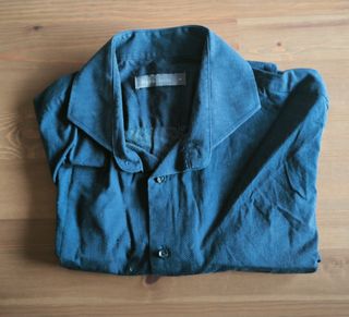 Camisa larga estampada azul marino Angelo Litrico