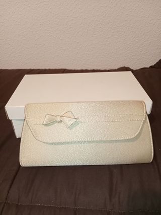 Bolso mano dorado brillo fiesta