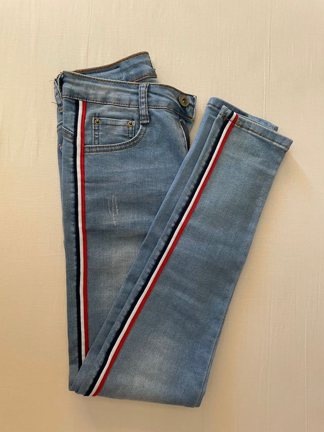 Jeans ajustados mujer c/rayas XS