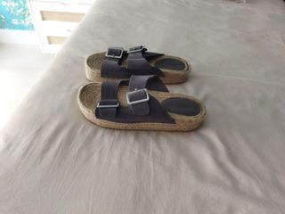 Sandalias esparto Pull&Bear grises