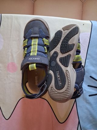 Sandali Geox bimbo blu/verdi tg 37