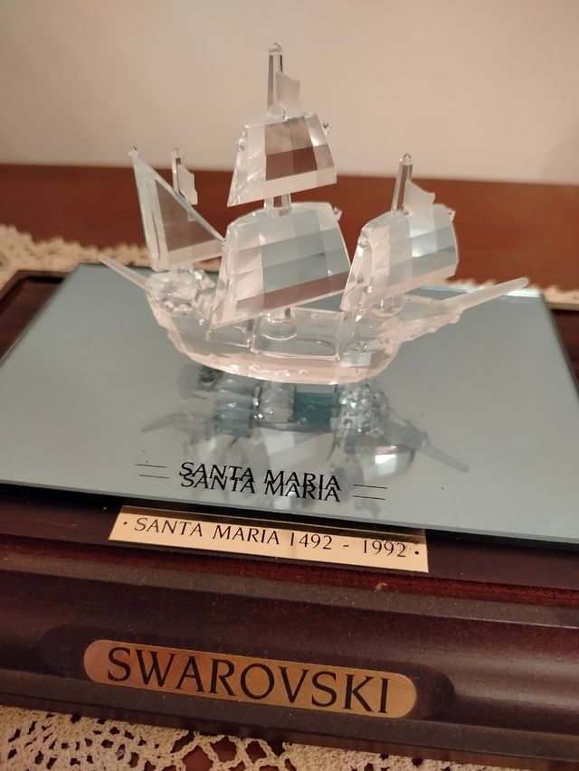 Nave Caravella Swarovski Cristallo