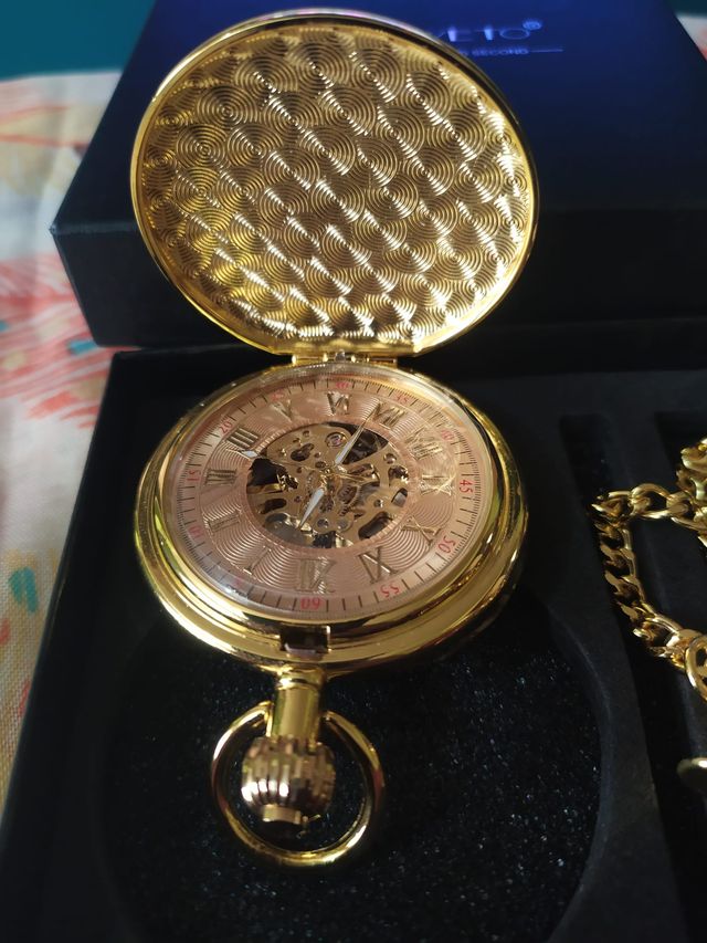 Reloj Bolsillo Treeweto Dorado