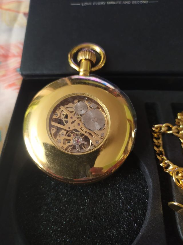 Reloj Bolsillo Treeweto Dorado