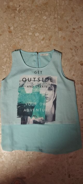 Camiseta turquesa -  verano