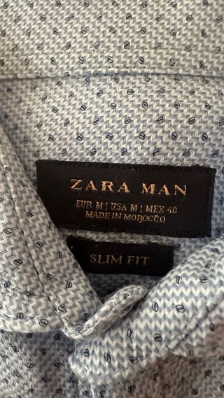 Camisa Zara azul talla M