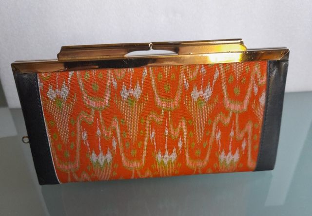 Portafoglio vintage giapponese donna arancione