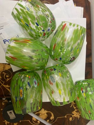 6 Bicchieri Murano Verde