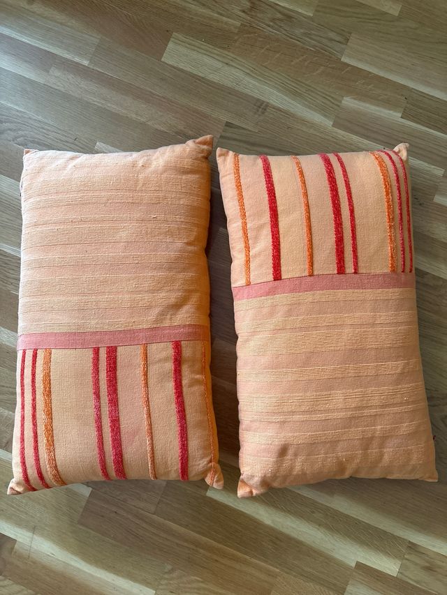 2 Cojines algodón - Naranja