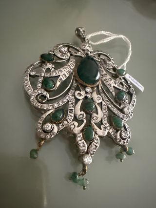 Colgante plata | Piedras verdes