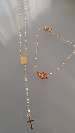 Collar y Pulsera rosario 